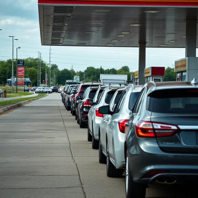 Russian gasoline shortage