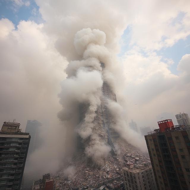 Gaza high-rise destroyed